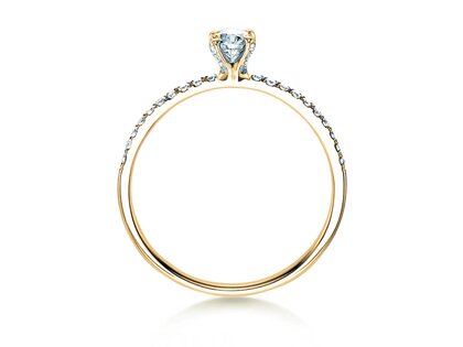 Verlovingsring Grace Petite in 18K geelgoud met diamanten 0,43ct G/SI