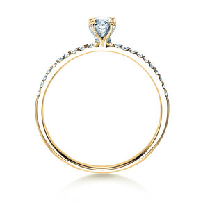 Verlovingsring Grace Petite in 18K geelgoud met diamanten 0,43ct G/SI