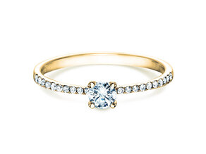 Verlovingsring Grace Petite in 18K geelgoud met diamanten 0,43ct G/SI