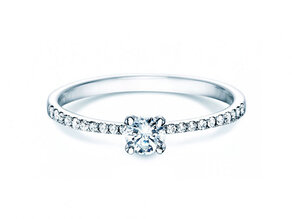 Verlovingsring Grace Petite in 18K witgoud met diamanten 0,43ct G/SI