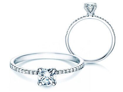 Verlovingsring Grace in 18K witgoud met diamanten 0,70ct G/SI