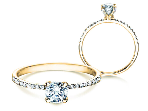 Verlovingsring Grace in 18K geelgoud met diamanten 0,70ct G/SI