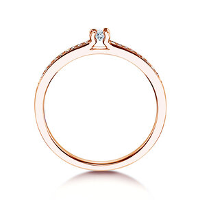 Verlovingsring Modern Pavé in 18K roségoud met diamanten 0,15ct G/SI