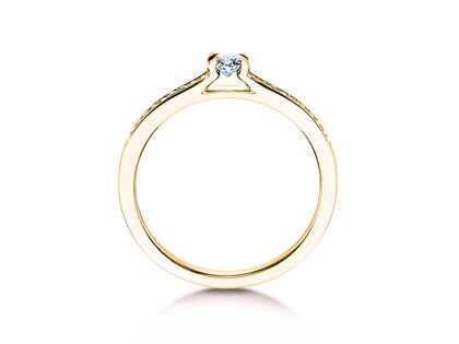 Verlovingsring Modern Pavé in 18K geelgoud met diamanten 0,20ct G/SI