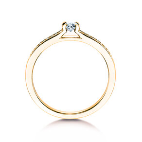 Verlovingsring Modern Pavé in 18K geelgoud met diamanten 0,20ct G/SI