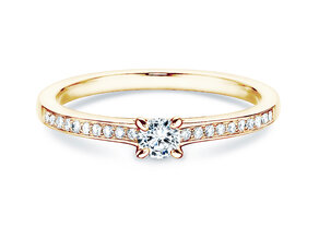 Verlovingsring Modern Pavé in 18K geelgoud met diamanten 0,20ct G/SI