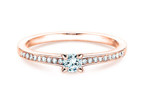 Verlovingsring Modern Pavé in 18K roségoud met diamanten 0,20ct G/SI