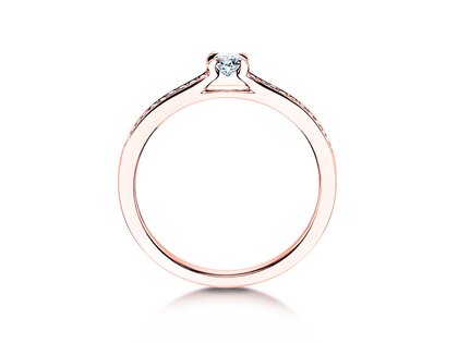 Verlovingsring Modern Pavé in 18K roségoud met diamanten 0,20ct G/SI