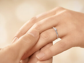 Verlovingsring Modern Pavé in 18K geelgoud met diamanten 0,25ct G/SI