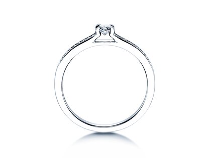 Verlovingsring Modern Pavé in platina 950/- met diamanten 0,25ct G/SI