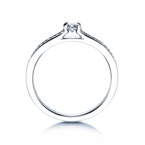 Verlovingsring Modern Pavé in platina 950/- met diamanten 0,25ct G/SI