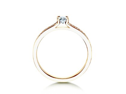 Verlovingsring Modern Pavé in 14K geelgoud met diamanten 0,30ct G/SI