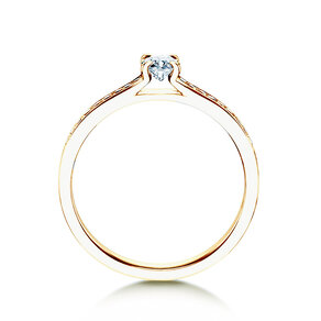 Verlovingsring Modern Pavé in 14K geelgoud met diamanten 0,30ct G/SI