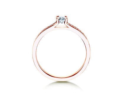 Verlovingsring Modern Pavé in 14K roségoud met diamanten 0,35ct G/SI