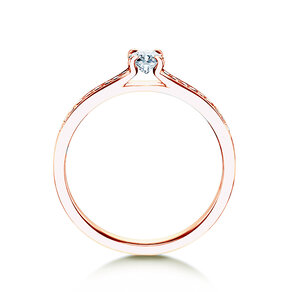 Verlovingsring Modern Pavé in 14K roségoud met diamanten 0,35ct G/SI
