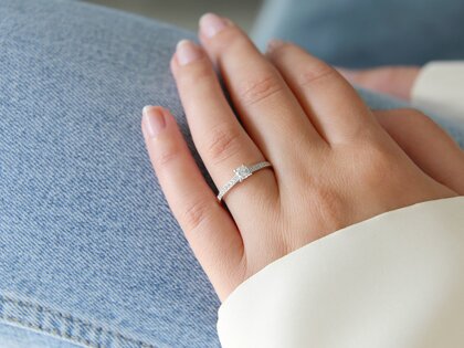 Verlovingsring Modern Pavé in 18K witgoud met diamanten 0,30ct G/SI