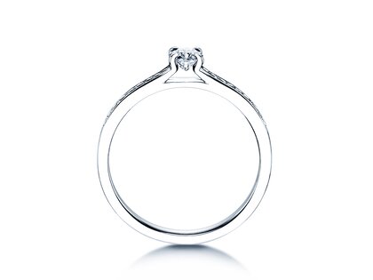 Verlovingsring Modern Pavé in 18K witgoud met diamanten 0,30ct G/SI