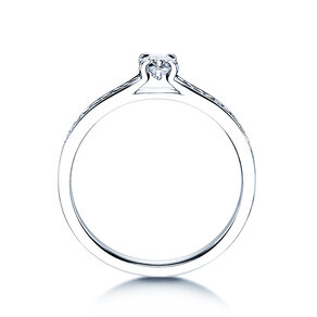 Verlovingsring Modern Pavé in 18K witgoud met diamanten 0,30ct G/SI