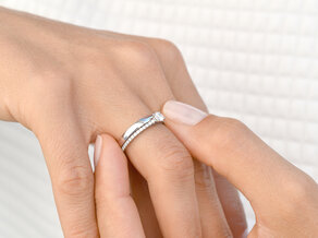 Verlovingsring Pure Diamond in 18K witgoud met diamanten 0,49ct G/SI