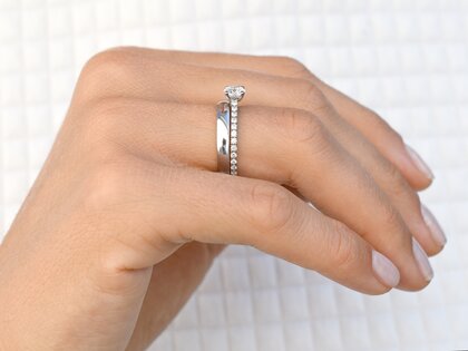 Verlovingsring Pure Diamond in 18K witgoud met diamanten 0,82ct G/SI