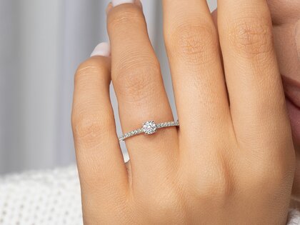 Verlovingsring Pure Diamond in 9K roségoud met diamanten 0,49ct G/SI