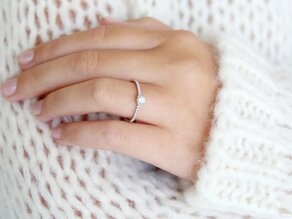 Verlovingsring Pure Diamond in 18K witgoud met diamanten 0,49ct G/SI