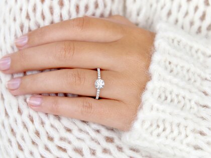 Verlovingsring Pure Diamond in 18K witgoud met diamanten 1,17ct G/SI