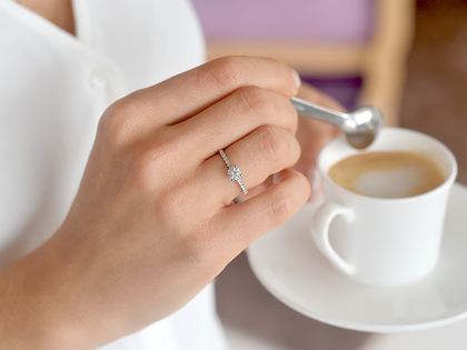 Verlovingsring Pure Diamond in 14K witgoud met diamanten 0,92ct G/SI