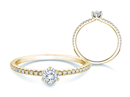 Verlovingsring Royal Pavé in 9K witgoud met natuurlijke diamanten 0,35ct G/SI