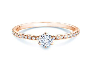 Verlovingsring Royal Pavé in 18K roségoud met natuurlijke diamanten 0,40ct G/SI