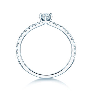 Verlovingsring Royal Pavé in 9K witgoud met natuurlijke diamanten 0,35ct G/SI