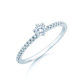 Verlovingsring Royal Pavé in 9K witgoud met natuurlijke diamanten 0,35ct G/SI