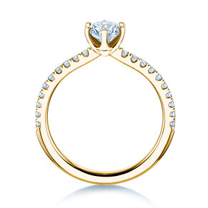 Verlovingsring Royal Pavé in 9K geelgoud met natuurlijke diamanten 0,65ct G/SI