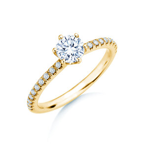 Verlovingsring Royal Pavé in 9K geelgoud met natuurlijke diamanten 0,65ct G/SI