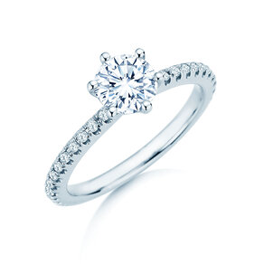 Verlovingsring Royal Pavé in 9K witgoud met natuurlijke diamanten 1,22ct G/SI