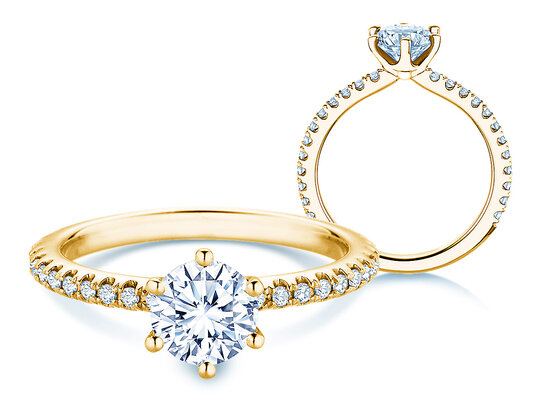Verlovingsring Royal Pavé in 9K witgoud met natuurlijke diamanten 1,22ct G/SI