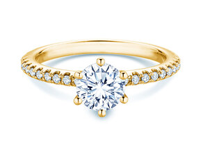 Verlovingsring Royal Pavé in 9K geelgoud met natuurlijke diamanten 1,22ct G/SI