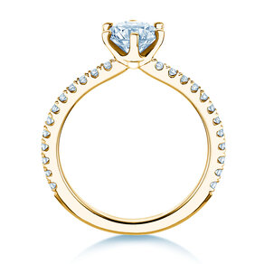 Verlovingsring Royal Pavé in 9K geelgoud met natuurlijke diamanten 1,22ct G/SI