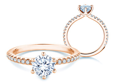 Verlovingsring Royal Pavé in 9K witgoud met natuurlijke diamanten 1,22ct G/SI