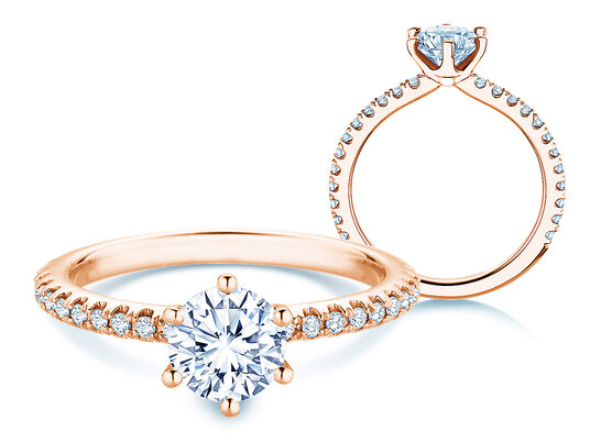 Verlovingsring Royal Pavé in 9K witgoud met natuurlijke diamanten 1,22ct G/SI