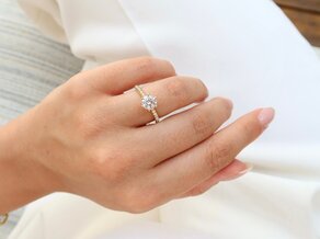 Verlovingsring Royal Pavé in 18K geelgoud met natuurlijke diamanten 0,40ct G/SI
