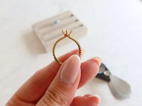 Verlovingsring Royal Pavé in 18K geelgoud met natuurlijke diamanten 0,40ct G/SI