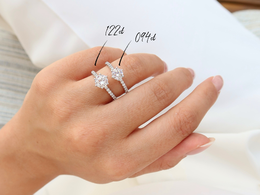 Verlovingsring Royal Pavé in 9K witgoud met natuurlijke diamanten 0,35ct