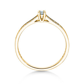 Verlovingsring Surprise Pavé in 14K geelgoud met diamanten 0,23ct G/SI