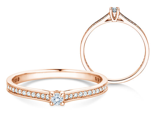Verlovingsring Surprise Pavé in 9K witgoud met diamanten 0,23ct G/SI