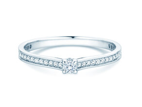 Verlovingsring Surprise Pavé in 14K witgoud met diamanten 0,23ct G/SI