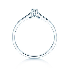 Verlovingsring Surprise Pavé in 14K witgoud met diamanten 0,23ct G/SI