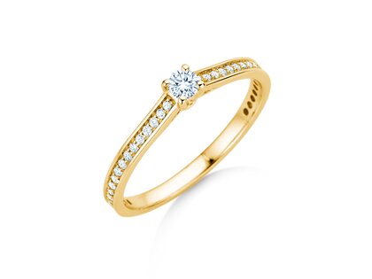 Verlovingsring Surprise Pavé in 9K geelgoud met diamanten 0,33ct G/SI