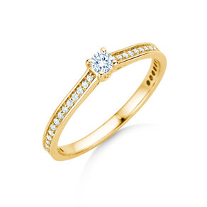 Verlovingsring Surprise Pavé in 9K geelgoud met diamanten 0,33ct G/SI