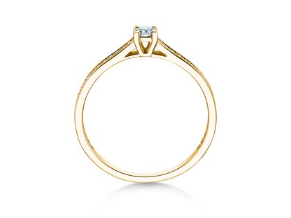 Verlovingsring Surprise Pavé in 9K geelgoud met diamanten 0,33ct G/SI